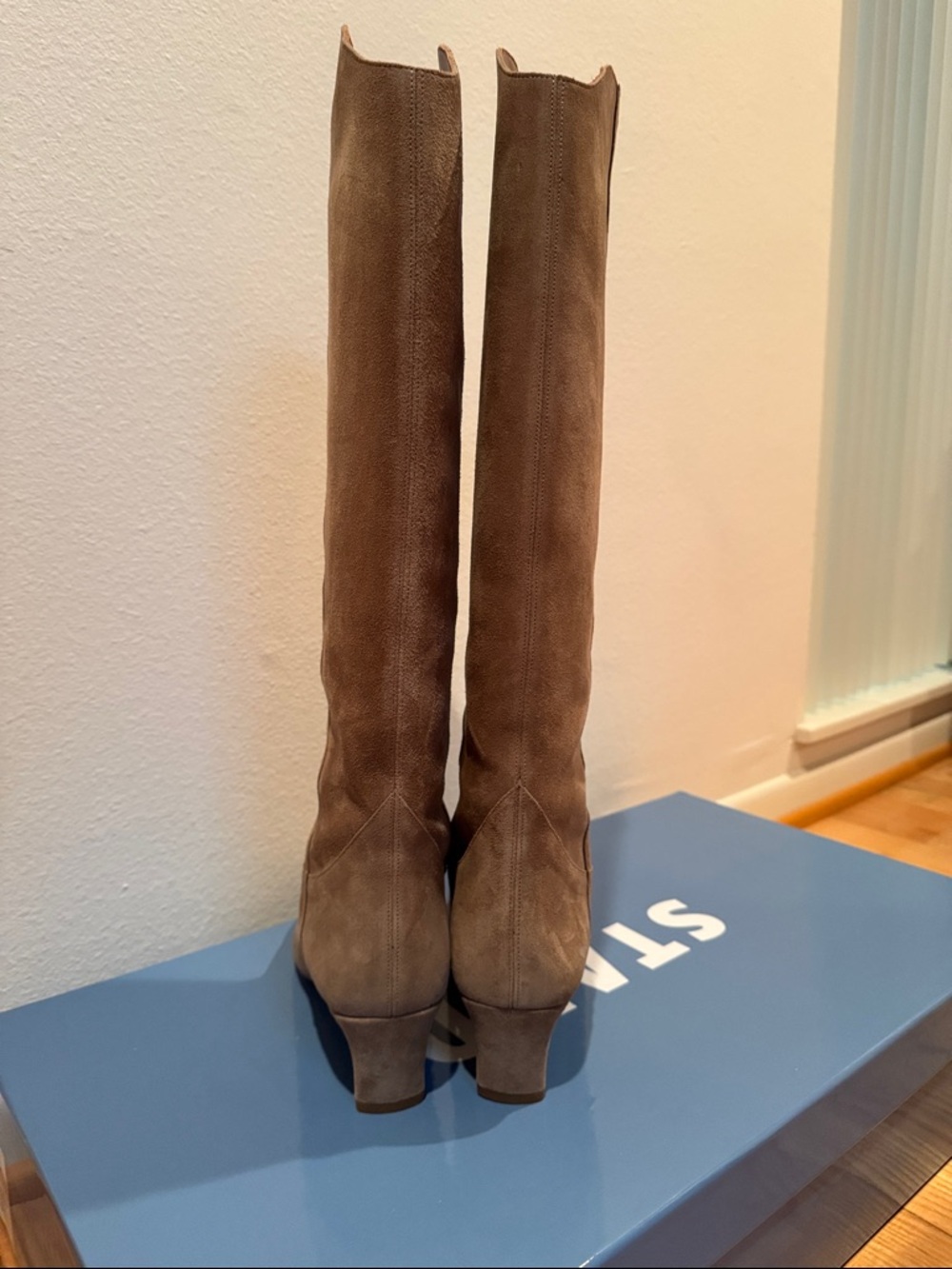 STAUD Wally Suede Boots in Dune - Picture 5 of 7